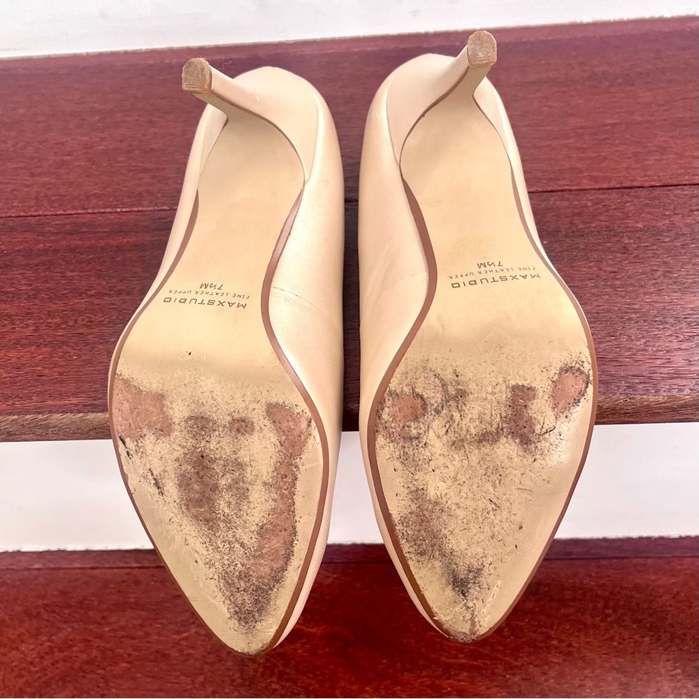 Max Studio Bone 3” Leather Heels - Picture 6 of 6